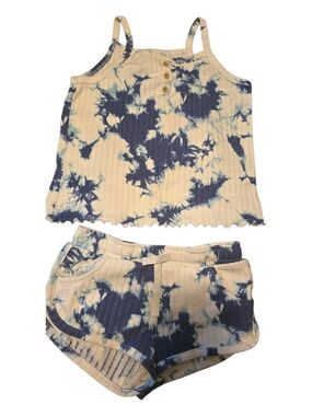 Cat & Jack Tie-Dye Ribbed Tank & Short Set in Blue and White